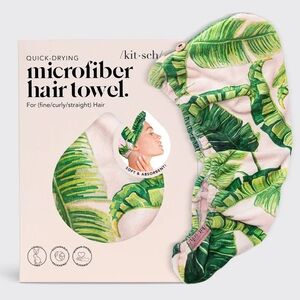 Kitsch Microfiber Hair Towel – Tropical Palm Print